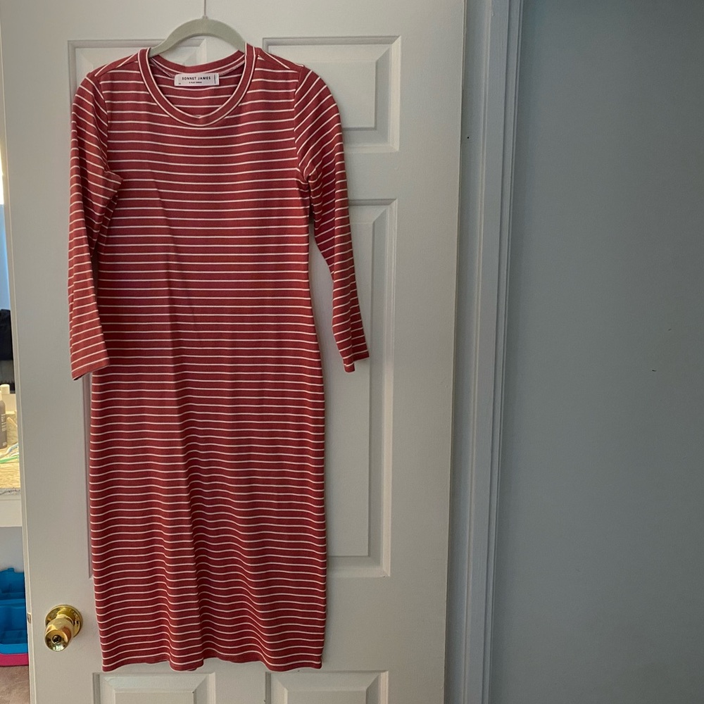 Sonnet James Reese dress- XS- red/white